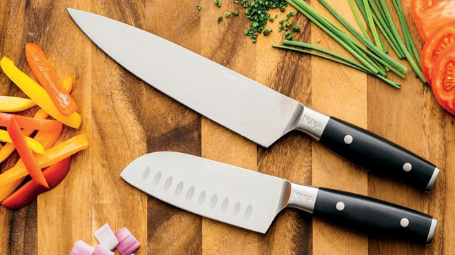 Ninja Foodi 2 Piece Chef and Santoku Knife Set