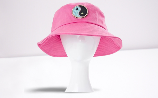 No Boundaries Pick a Patch Bucket Hat Pink