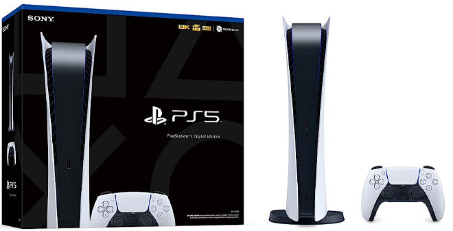 PS5 Digital Edition Box and Console