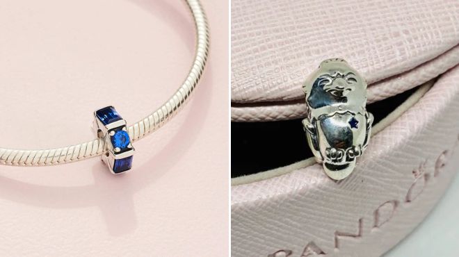 Pandora Timeless Silver Crystal Ice Cube Spacer Charm and American Bald Eagle Charm