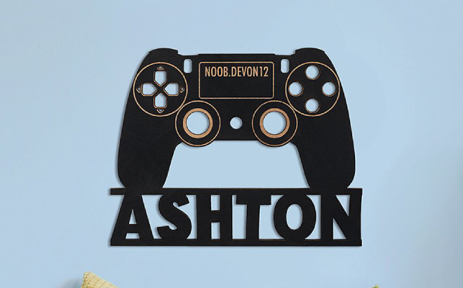 Personalized Gaming Controller Wall Sign Decor