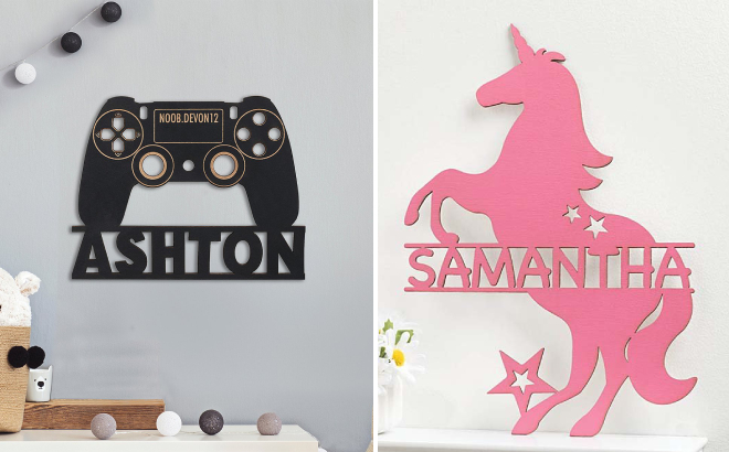 Personalized Gaming Controller Wall Sign