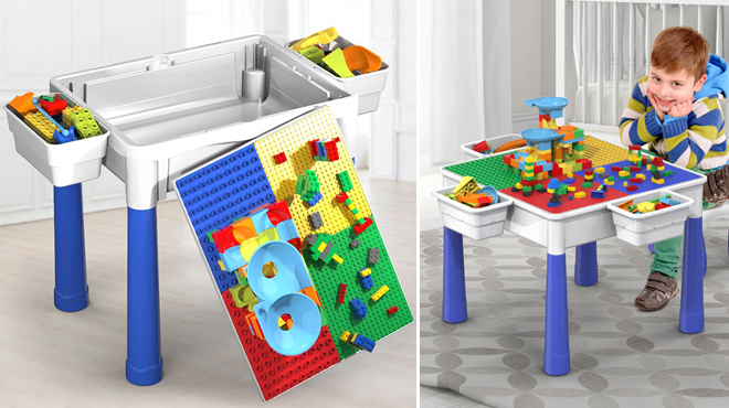 PicassoTiles Building Blocks Activity Center Table Set