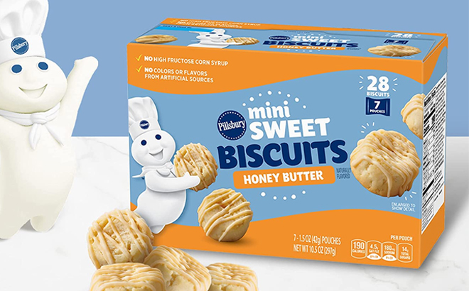 Pillsbury Mini Sweet Biscuits Honey Butter 10 5 oz 7 Count Box