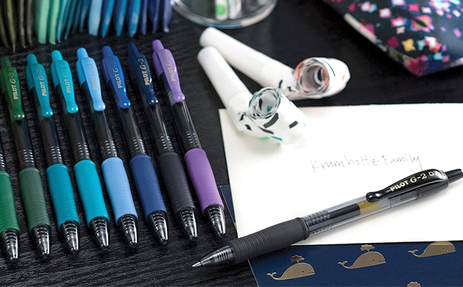 Pilot Refillable And Retractable Gel Ink Pens in Various Colors