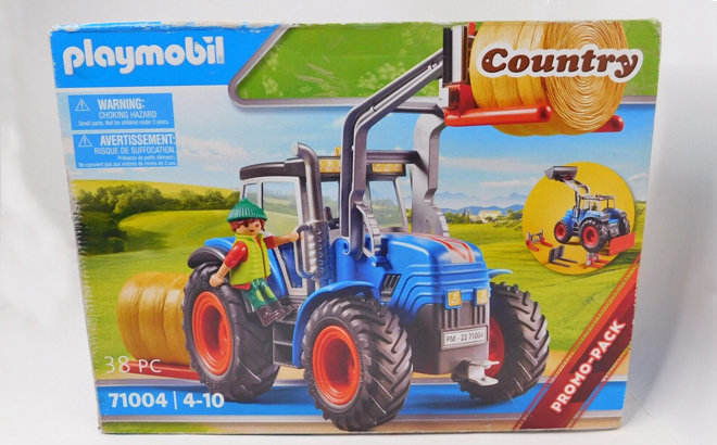 Playmobil Large Tractor inside box