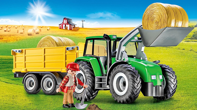 Playmobil Tractor with Trailer