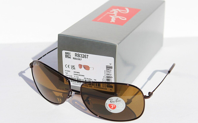 Ray Ban Unisex Polarized Aviator Sunglasses