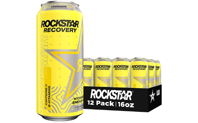 Rockstar Energy Drink with Caffeine Taurine and Electrolytes 12 Pack