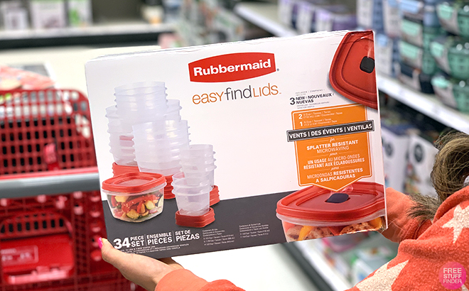 Rubbermaid 34 Piece Easy Find Vented Lids Food Storage Set