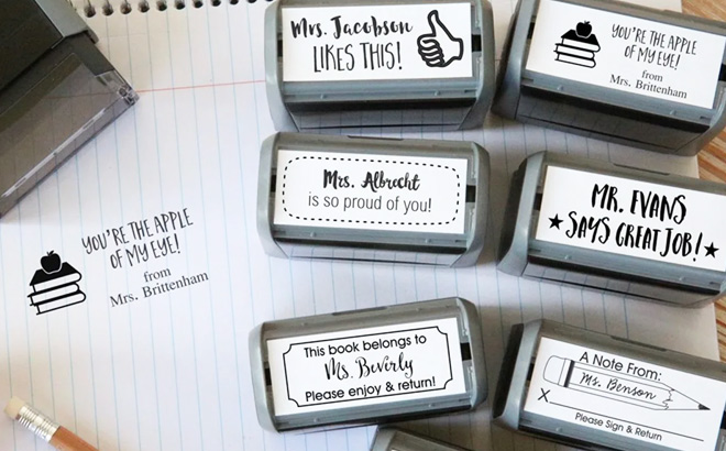 Self Inking Teacher Stamps