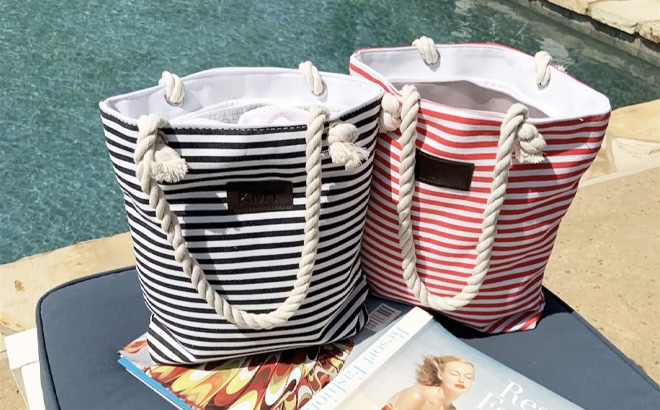 Striped Canvas Totes