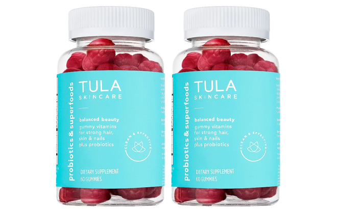 TULA Balanced Beauty Gummy Vitamin Bottles