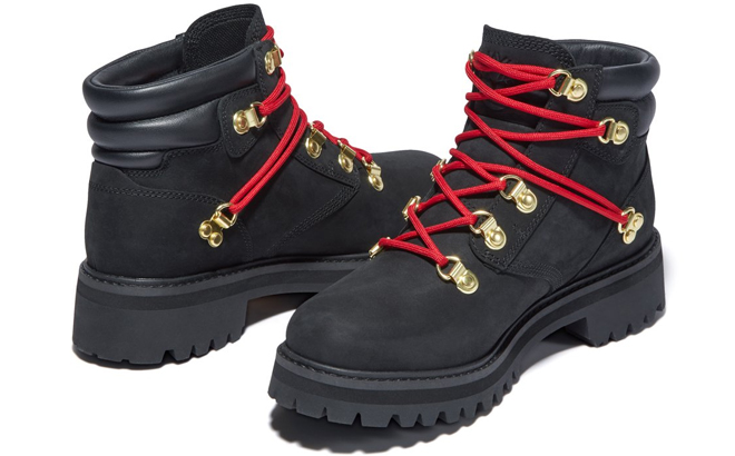 Timberland Womens Black Heritage Vibram Leather Boots