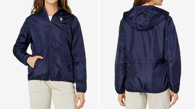 U S Polo Assn Womens Zip Up Windbreaker