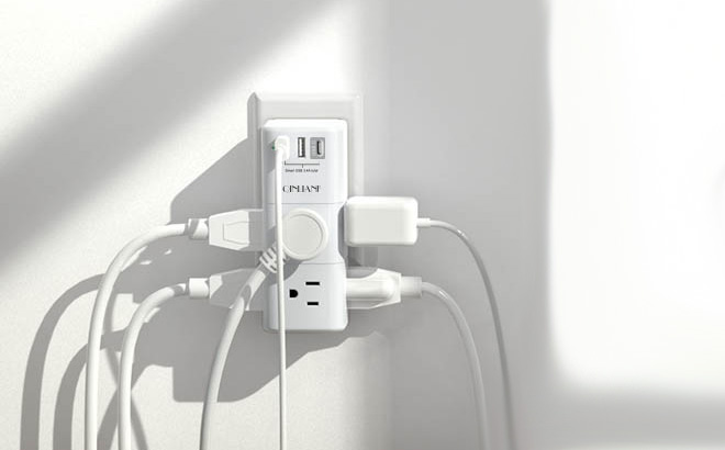 USB Outlet Extender Surge Protector