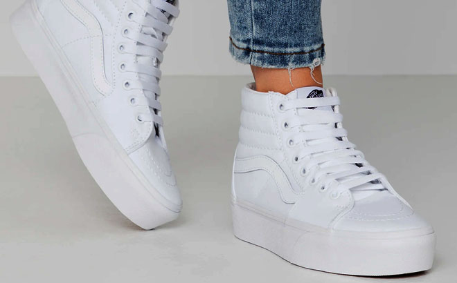 VANS FILMORE HIGH TOP PLATFORM WOMENS SNEAKER ON A MODEL