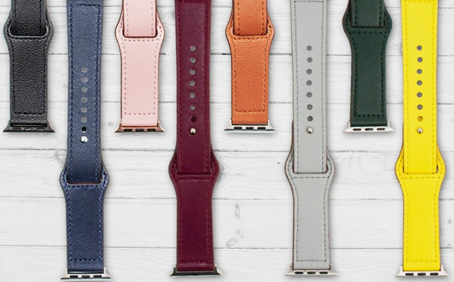 Vegan Leather Apple Watch Bands