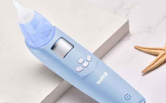 Watolt Baby Nasal Aspirator on a Marble Countertop