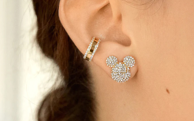 baublebar mickey mouse disney silhouette earrings