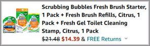 scrubbing bubbles checkout