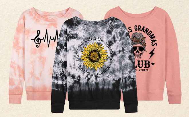 womens printed pullovers