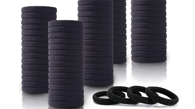 100 Count Black Hair Ties