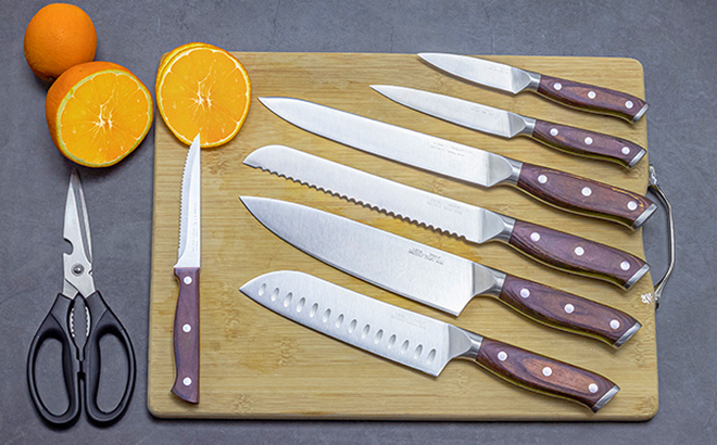 15 Pc Knife with Block Set