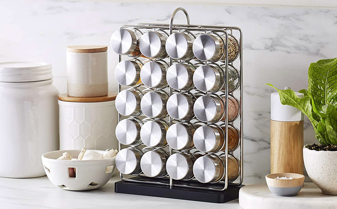 Amazon Basics Spice Organizer Rack With Jars