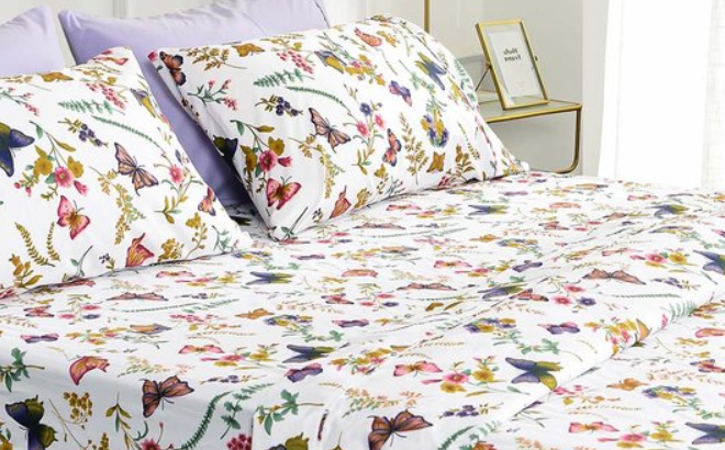 American Home Collection Butterfly Six Piece Sheet Set 1