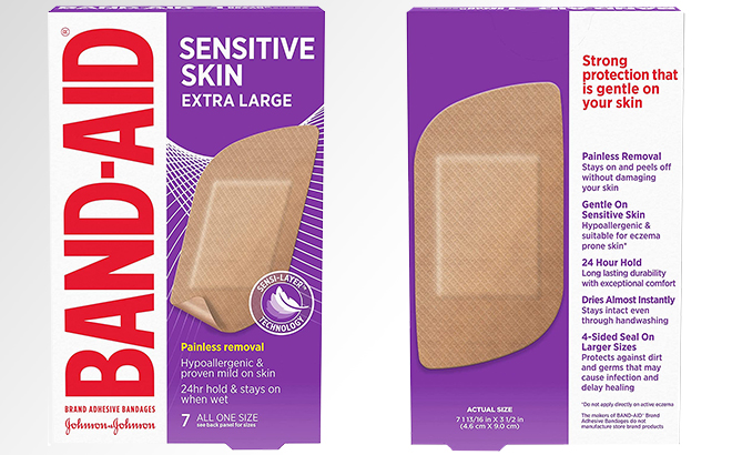 Band Aid Bandages for Sensitive Skin 7 count