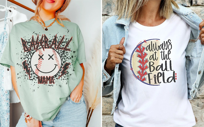 Baseball Mama Soft Print Tees