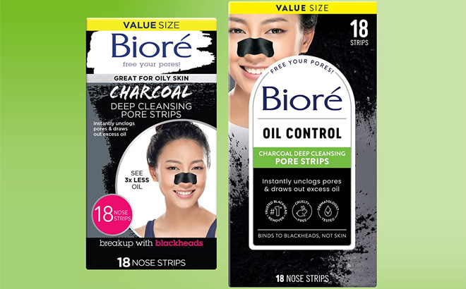 Biore Charcoal Deep Cleansing Pore Strips 18 count