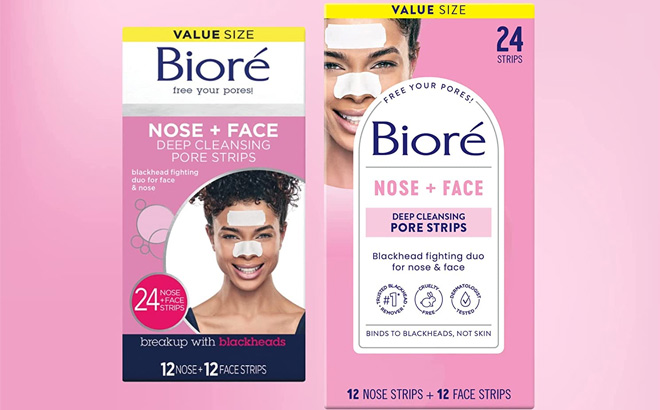 Biore NoseFace Blackhead Remover Pore Strips 24 Count