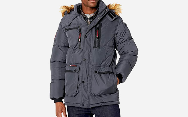 Canada Weather Gear Mens Snorkel Parka Puffer Jacket