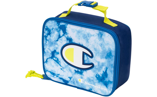 Champion Kids Blue Tie Dye Logo Lunch Bag