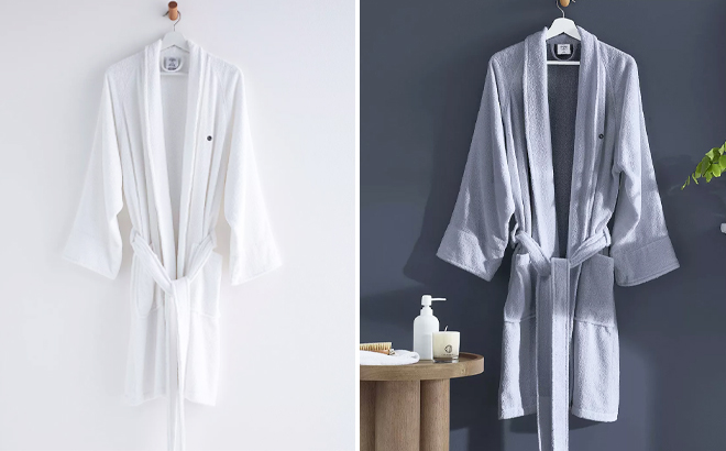 Clean Design Home Martex Low Lint 100 Cotton Robe