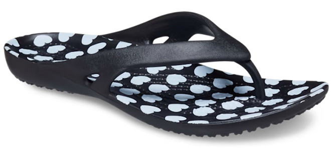 Crocs Womens Kadee II Heart Print Flip