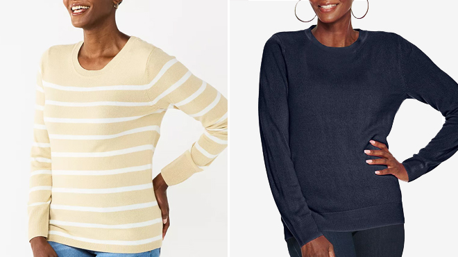 Croft Barrow Womens Crewneck Sweaters at Kohls