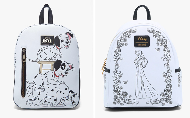 Disney 101 Dalmatians Spots Mini Backpack and Loungefly Disney Sleeping Beauty Aurora Mini Backpack