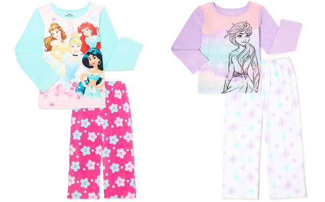 Disney Frozen 2 Girls Elsa Pajama 2 Piece Set