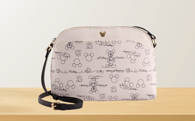 Disney Mickey Mouse Crossbody Print Bag on a Table