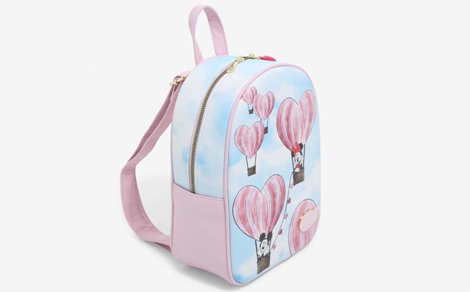 Disney Mickey and Minnie Mouse Backpack Side View Angle