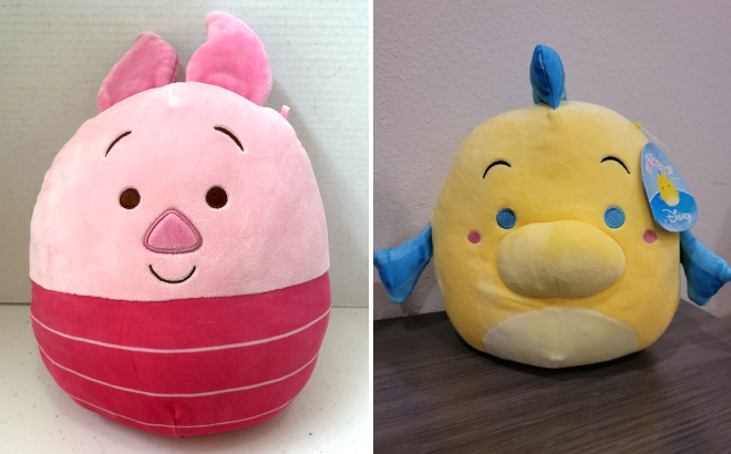 Disney Squishmallows 14 Inch Piglet and Flounder Plush