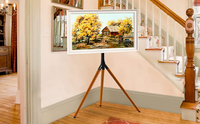 Easel TV Stand with Tripod Base