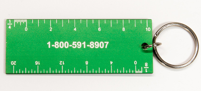 Engineer Supply Ruler Keychain