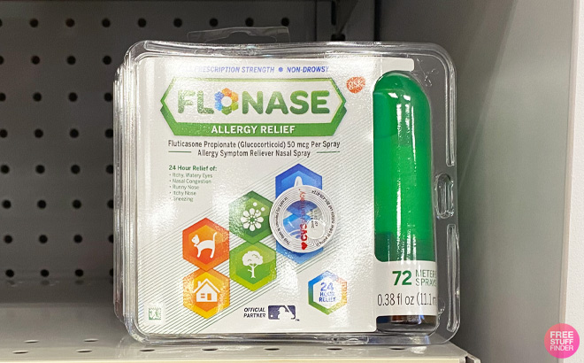 Flonase Allergy Relief Nasal Spray on a Shelf