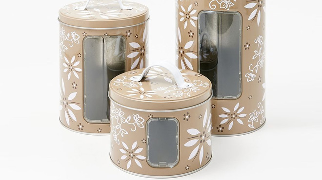 Floral Tin Canister Set