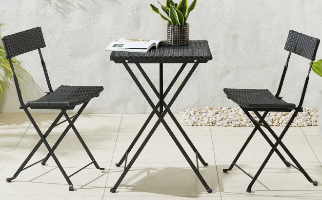 Folding Patio Bistro 3 Piece Set