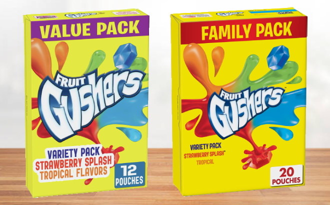 Fruit Gushers 12 Count and 20 Count Boxes